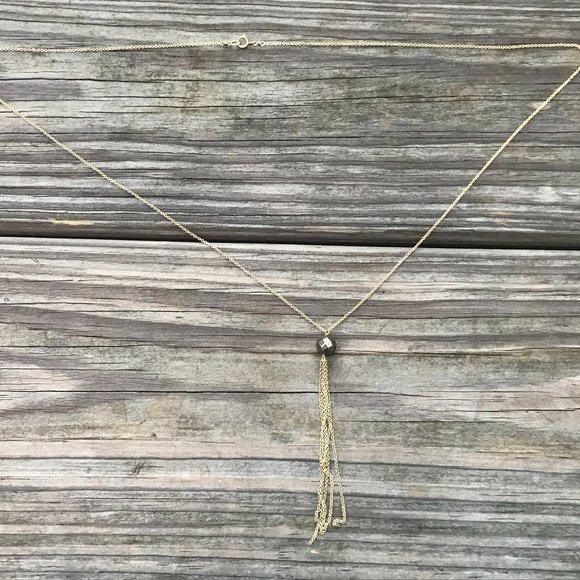 Nordstrom Rack Necklaces gold Tone faceted bead - Picture 5 of 9